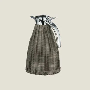 Termoskanna flätad bambu Grå