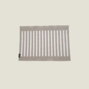Dörr- badrumsmatta Stripes-beige/vit