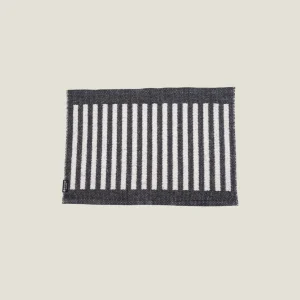 Dörr- badrumsmatta Stripes-svart/vit