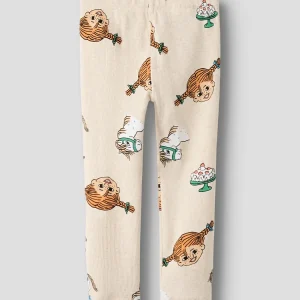 Leggings med Pippi Långstrump, beige