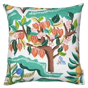 Kuddfodral Botanical Cherry Vit