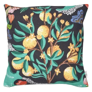 Kuddfodral Botanical Orange Svart