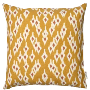 Kuddfodral Ikat Diamond Ockra