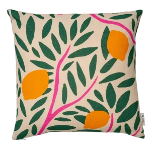 Kuddfodral Sunny Citrus Grön