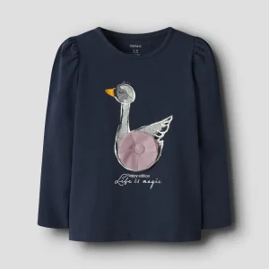 Tröja med svan, mörkblå