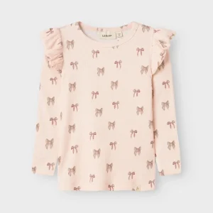 Långärmad tröja med rosetter, rosa