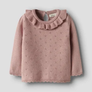 Stickad tröja med krage