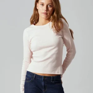 Ribbad långärmad tröja Hinaja