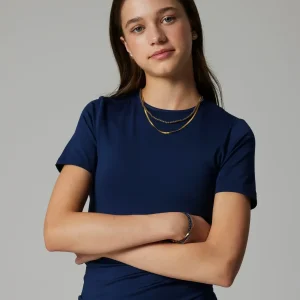 Mörkblå topp, smal passform