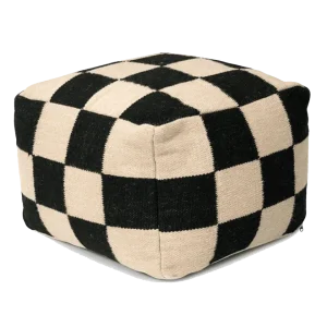 Puff Square Svart/Natur