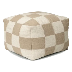 Puff Square Vit/Natur