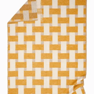 Pläd Weave Gul